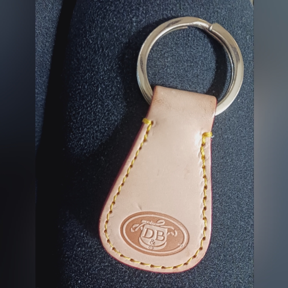 Dooney & Bourke Key Fob Tan All-Weather Leather NWOT